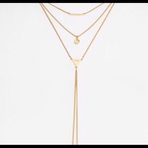 Gold baubleber necklace